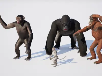 Monkeys 3D model