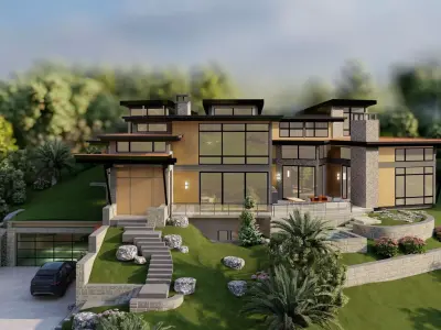 Vacation House In The Woods 3D model