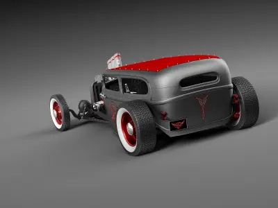 1929 ratrod sedan 3D model