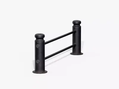 Guardrail D Low-poly 3D model