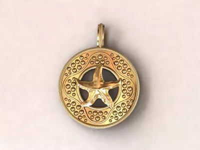 Starfish pendant 31 3D print model
