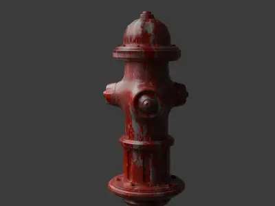 hydrant  Low-poly 3D model