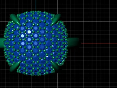Pave setting ring 3D model