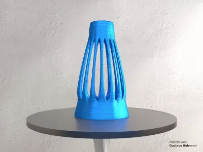 Modern Vase Fine Mouth 3D print model