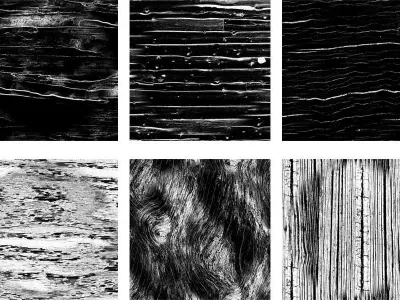 100 Wood Stencil High Quality 4k Low-poly 3D model