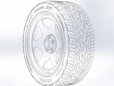 Custom wheels US Mags OBS for your scale model 3D print model