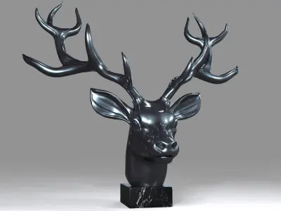 Deer Head01 3D print model
