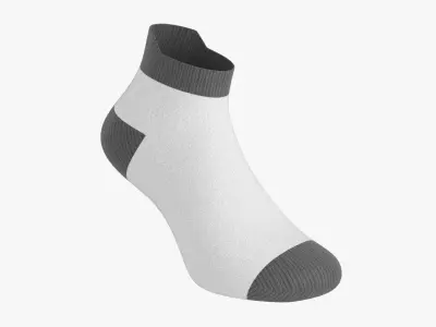 Short sport sock 02 3D model