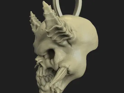 Demon  pendant jewelry skull vol1 3D print model
