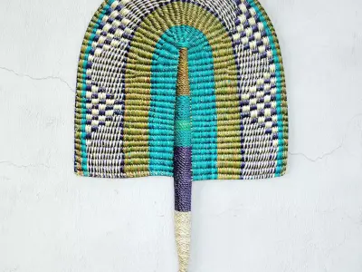 African Handwoven Fan 30 3D model