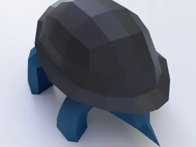 Old turtle 3d model  Low-poly 3D model