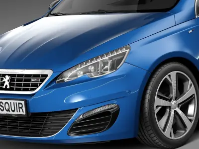 Peugeot 308 GT 2015 3D model
