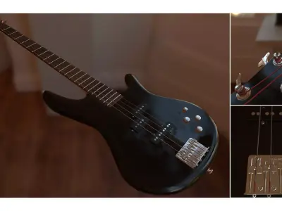 Ibanez Bass Guitar  Low-poly 3D model