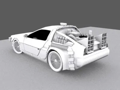 Back to the Future DMC Delorean  3D model