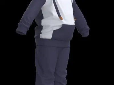 Children Sport Outfit Marvelous Designer 3D model