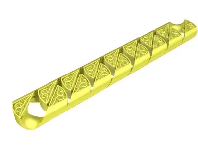 Decorative Rectangular Link Chain Jewelry Model  4193 3D print model