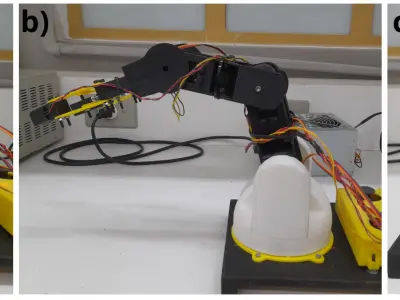 4-DOF Robotic Arm with DC Motor Gripper  3D Printable 3D print model