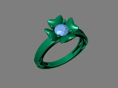 Rings for Women Womens Rings Stone Ring Ready STL 3DM Models  3D print model 7