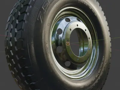 Light truck wheel KAMA 3D model
