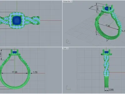 ring code 208 3D print model