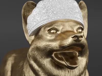 Royal Standing Corgi 3D model