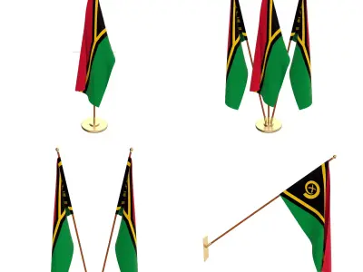 Vanuatu Flag Pack 3D model