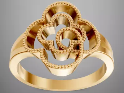 Luxury Iconic Engagement Printable Jewel Ring 3D print model