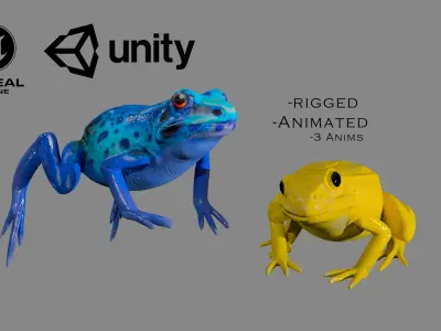 Frog - Dart Frog 2 Colors Low-poly 3D model
