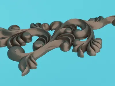 Carving 3D model MOLDING  Low-poly 3D model