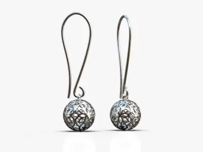 Charm Spherical earrings 3D print model