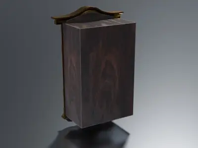 Vintage Wall Clock Low-poly 3D model