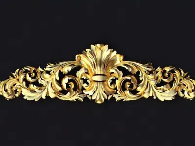 Central decor ornament for furniture 3D model 583