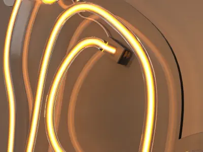 Dog 1 - Neon Sign 3D model