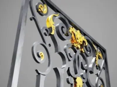 Window guard -grill - wrought iron 3D model