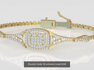 Ring Bracelet Earring and Pendant Set 3D printable model 0109 3D Model Pack