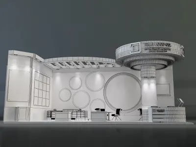 Booth Exhibition Stand a230c  3D model