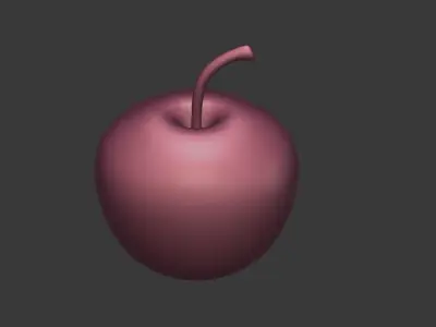 Black Apple Table Decor 3D model
