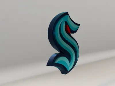 NHL Seattle Kraken Team Logo 3D model