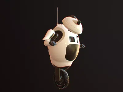 Robot Character Sci-Fi  Low-poly 3D model