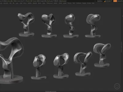Modern Abstract Decorative sculpture 3d print model 132 3D print model