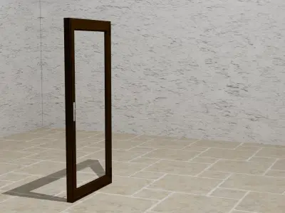SINGLE ALUMINUM DOOR 90cm 3D model