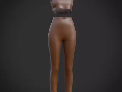 3D Female outfit - Gym wear Low-poly 3D model