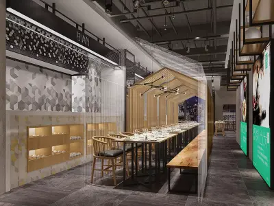 restaurant interior scenes 3D model