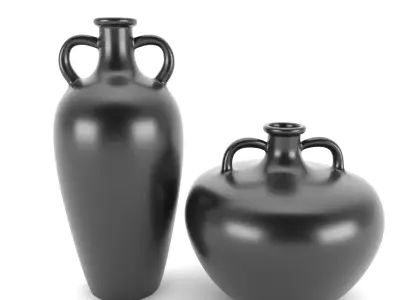 Vases 4 types 3D model
