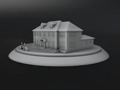 Home alone House and Garage 3D print model