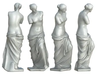 Statue 05 Low-poly 3D model