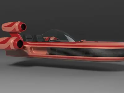 Landspeeder X-34 from movie Star Wars 3D model