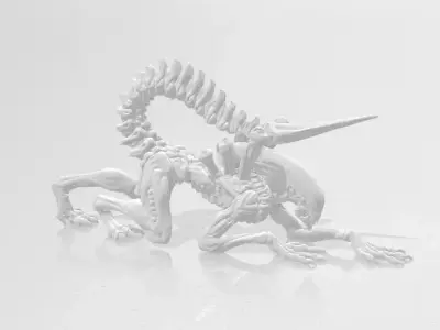 Alien figurine 3D print model 3D model