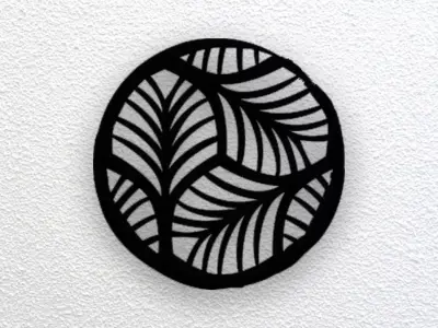 Leaf Wall Art 3D print model 15