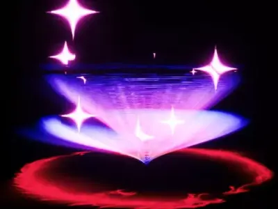 Unreal Engine 5 stars and dragon florist particles  FX 8 Low-poly 3D model